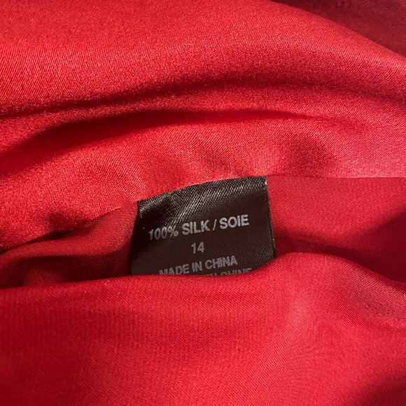 Elie Tahari Red Silk Halter Dress - Picture 6 of 9